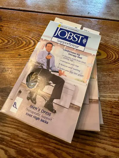 3 Men’s l arge Jobst knee high 8-15mmHg new in box Supportwear, View more