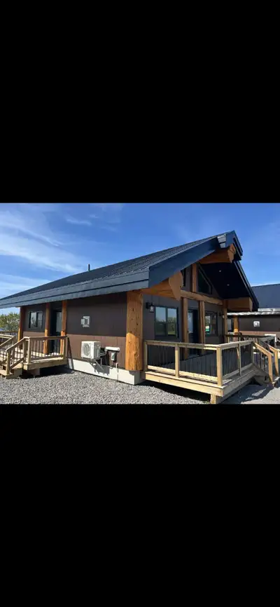 2 new cedar chalets ocean beach Nova Scotia rentals., View more
