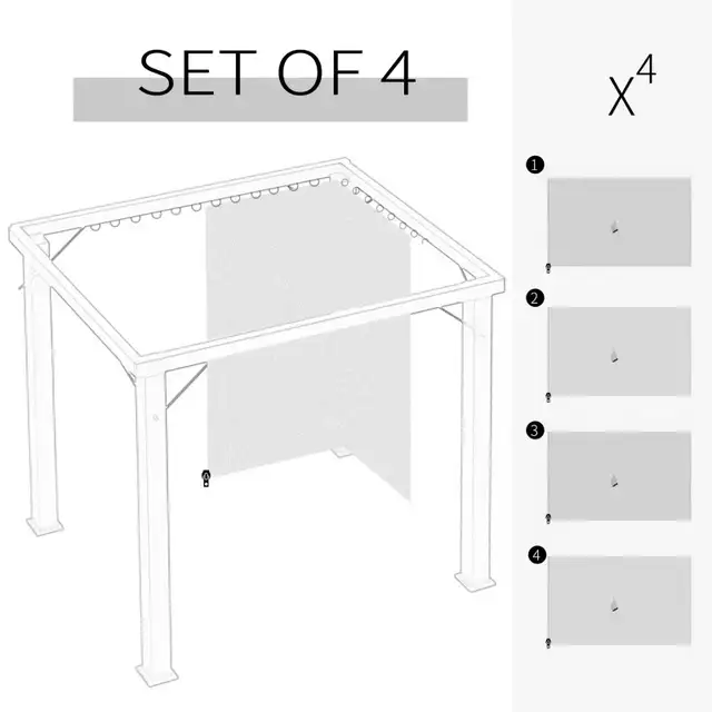 10' x 12' Universal Gazebo Sidewall Set with 4 Panels in Other in Markham / York Region - Image 7