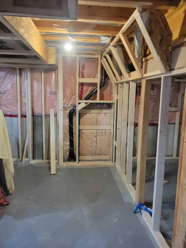 Professional basement framing.63234910418433121