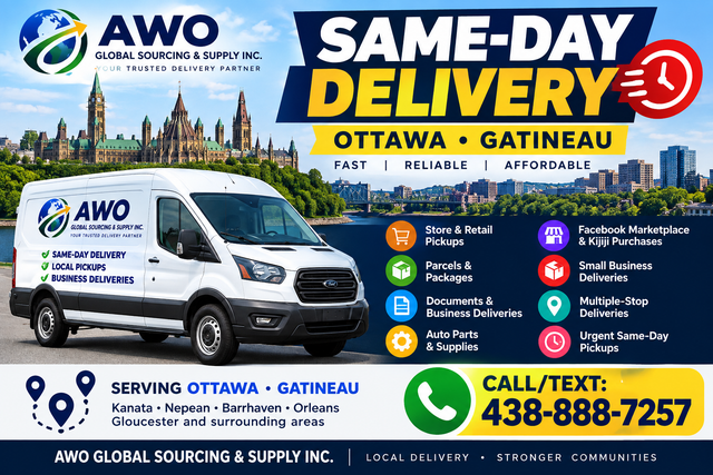 Same-Day Delivery & Pickup – Ottawa–Gatineau | Fast & Reliable