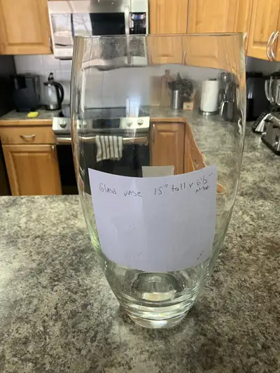 Tall Clear Glass Vase, View more