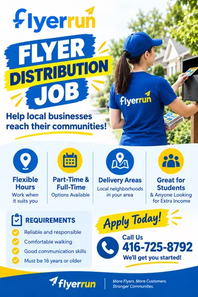 Flyer distribution services job, View more