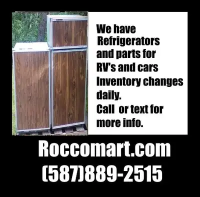 Assorted RV Refrigerators Dometic 211 size 19 x 21 1/2 x 17 deep $300 Dometic 360 size 20 1/2 x 29 1...