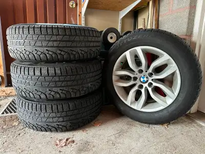 5x120mm bolt pattern and a 72.6mm hub bore. 4 Pirelli Winter 210 Sottozero run flat tires in good co...