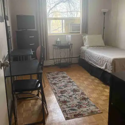 Private furnished single room available for February 15 Share washroom with one clean female Four mi...