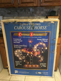Lighted Christmas Carousel Horse