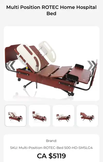 ROTEC Adjustable Home Hospital Bed, View more