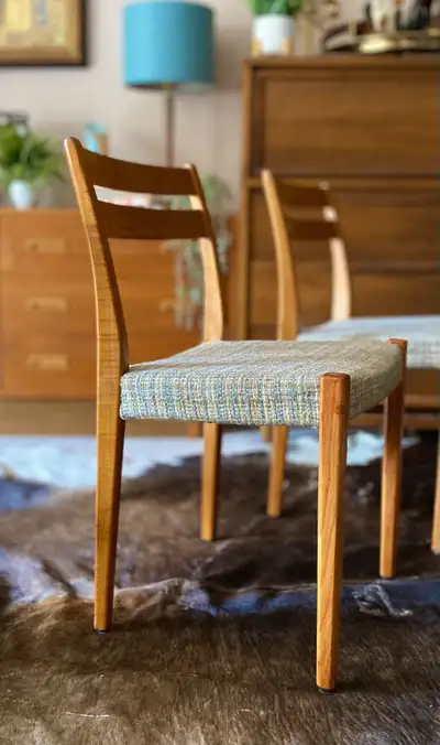 MCM Teak Dining Chairs By SVEGARDS MÖBELFABRIK Sweden, View more
