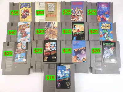 Original Nintendo NES Games Cartridge Game Carts  (Price in Pic), View more