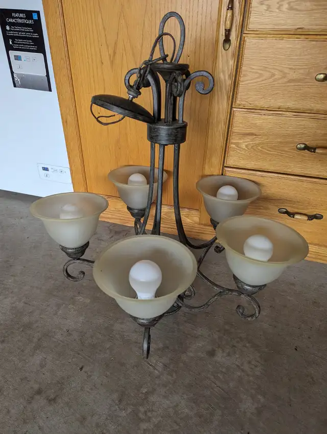 Chandelier - five bowls in Indoor Lighting & Fans in Hamilton - Image 2