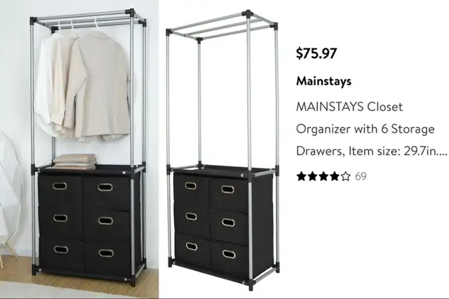 Closet Organizer with 6 Storages in Storage & Organization in Markham / York Region - Image 2