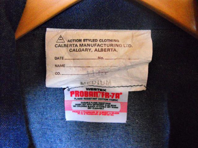 PROBAN® FR-7A® FIRE RESISTANT COVERALLS, MEDIUM SIZE, NAVY BLUE in Other Business & Industrial in Calgary - Image 3