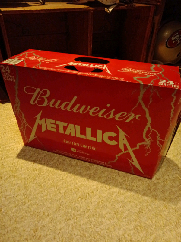 Budweiser metallica beer can case. in Arts & Collectibles in Ottawa