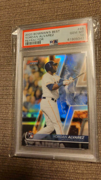 2020 Bowmans Best Yordan Alvarez Refractor Rookie Card PSA 10