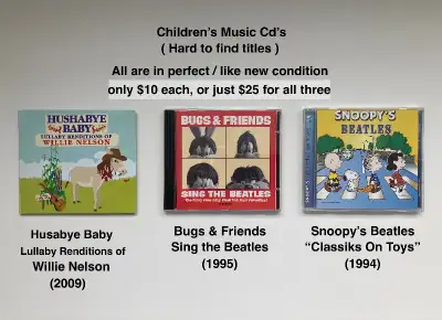 Lullaby Willie Nelson/ Bugs & Friends Beatles/ Snoopy's Beatles, View more