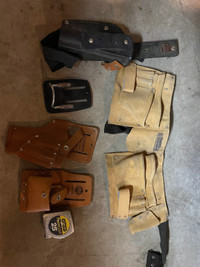 Various holsters and work pouches