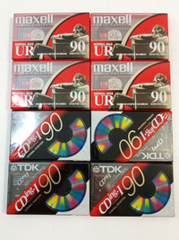 Collection of NOS 90 Minute Cassette Tapes Maxell TDK