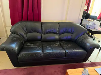 Black Leather Couch, View more
