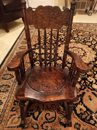 Antique Child's Wooden Rocking Chair