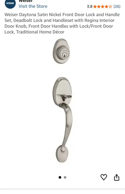 Weiser Front Door Handle and Deadbolt , View more