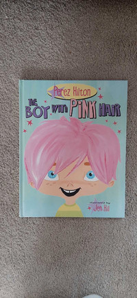 Boy with pink hair