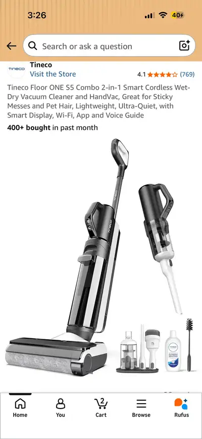 Tineco Floor s5 combo vacuum wet&dry, View more