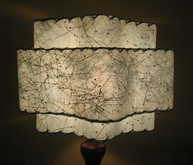 1950s Danish Solid Teak Bottle Lamp with Atomic Three Tier Shade in Indoor Lighting & Fans in City of Toronto - Image 5