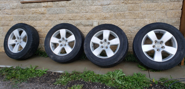 Dodge M+S  P275/60R20    114S with sensors (bolt pattern 5×5.5) in Tires & Rims in Winnipeg