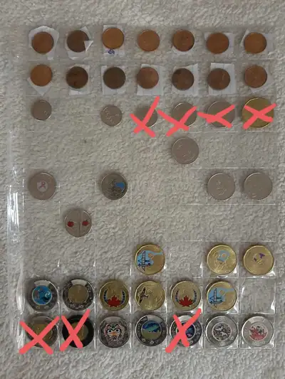 Canadian collectible coins prices in description, View more