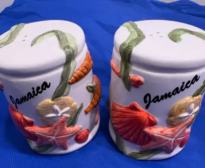 New, Jamaica Glass Salt and Pepper Shakers, View more