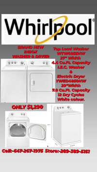 Whirlpool White colour Top Load washer and dryer Set 