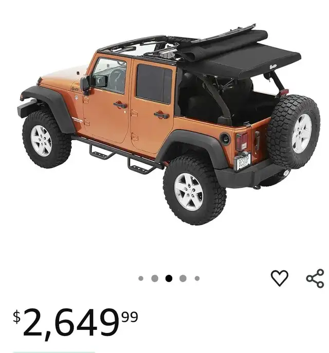 Jeep Wrangler Folding Soft Top in Other Parts & Accessories in Sudbury - Image 9