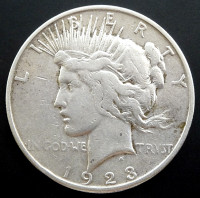 1923 USA: Peace Dollar, 27 grams, 90% Silver