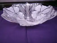 Unusual Footed Original Waltherglas Lead Crystal Bowl