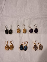 Joan Rivers Classic Collection Druzy Earrings Sets New 