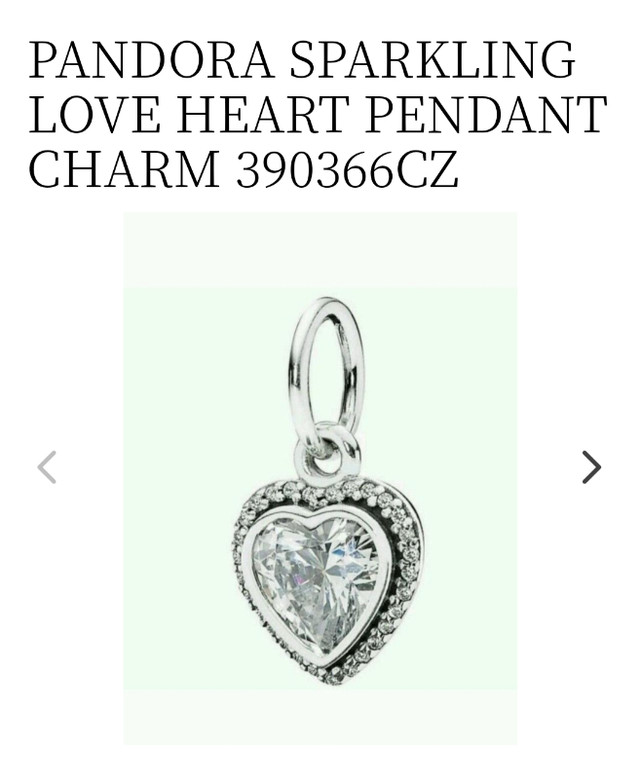 Authentic PANDORA Heart Charm in Jewellery & Watches in Hamilton - Image 4