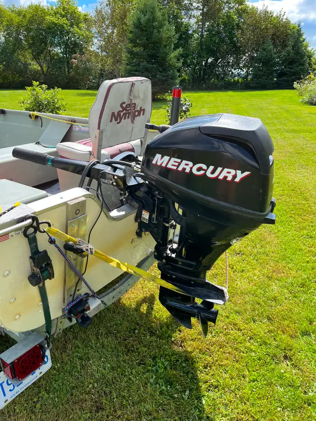 2016 14ft Lowe Fishing Boat w/ 20HP Mercury 4-Stroke, & Trailer in Powerboats & Motorboats in Sudbury - Image 7
