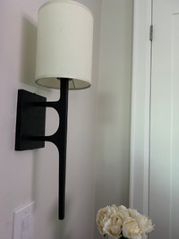 Pair of Black Wall Sconces