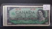 5 pcs Canadian 1967 1 Dollar  Banknotes