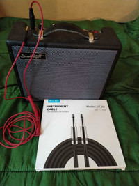 SAWTOOTH AMPLIFIER and cords attach to GUITAR  or CELL 25W