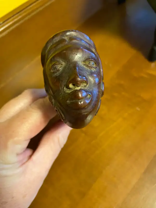 Vintage Wooden Carved Folk Art Figural Face Head Smoking Pipe in Arts & Collectibles in Oshawa / Durham Region - Image 6