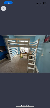 White loft bed in excellent condition 
