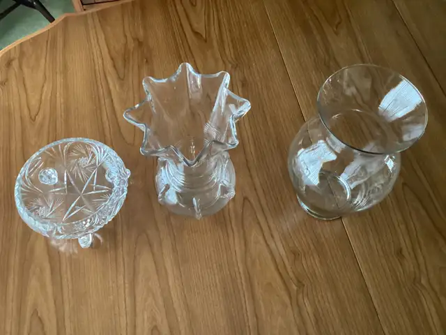 CRYSTAL VASES, PITCHER GLASS VASES DISH. 593 in Home Décor & Accents in Calgary - Image 8