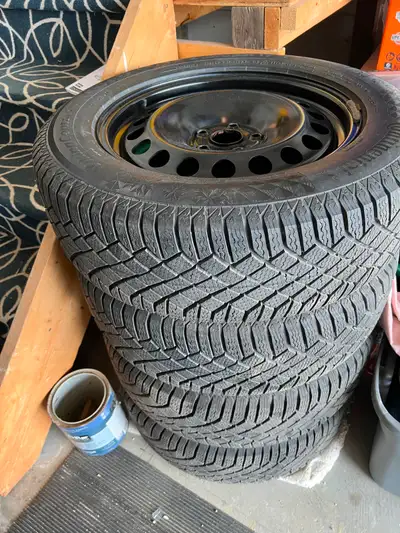 Complete set of Winter Tires from a 2024 VW Tiguan. Used only one season, Like New. New Price $1,600...