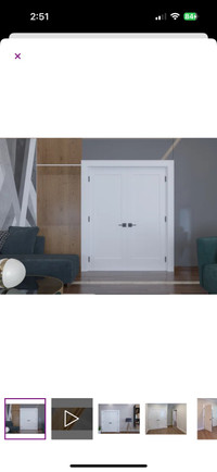NEW white French doors 60x80 inches **reduced!!
