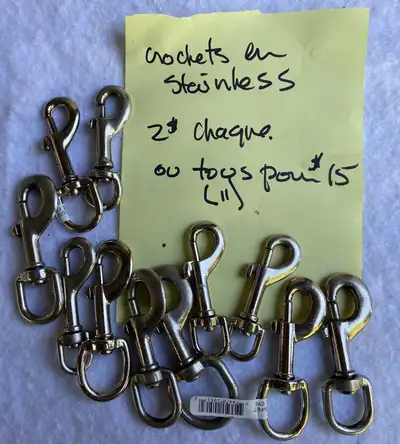 Crochets en laiton et en Stainless, View more