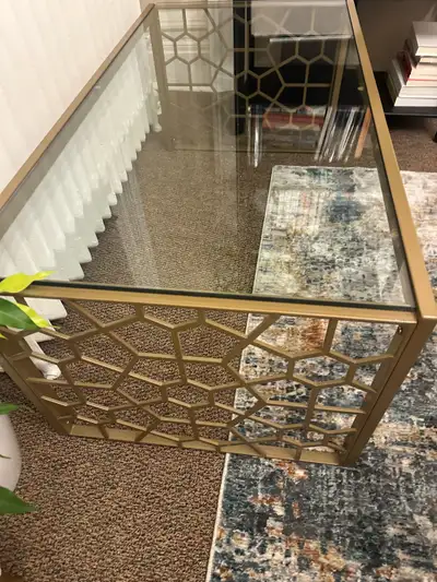 Modern glass coffee table, View more