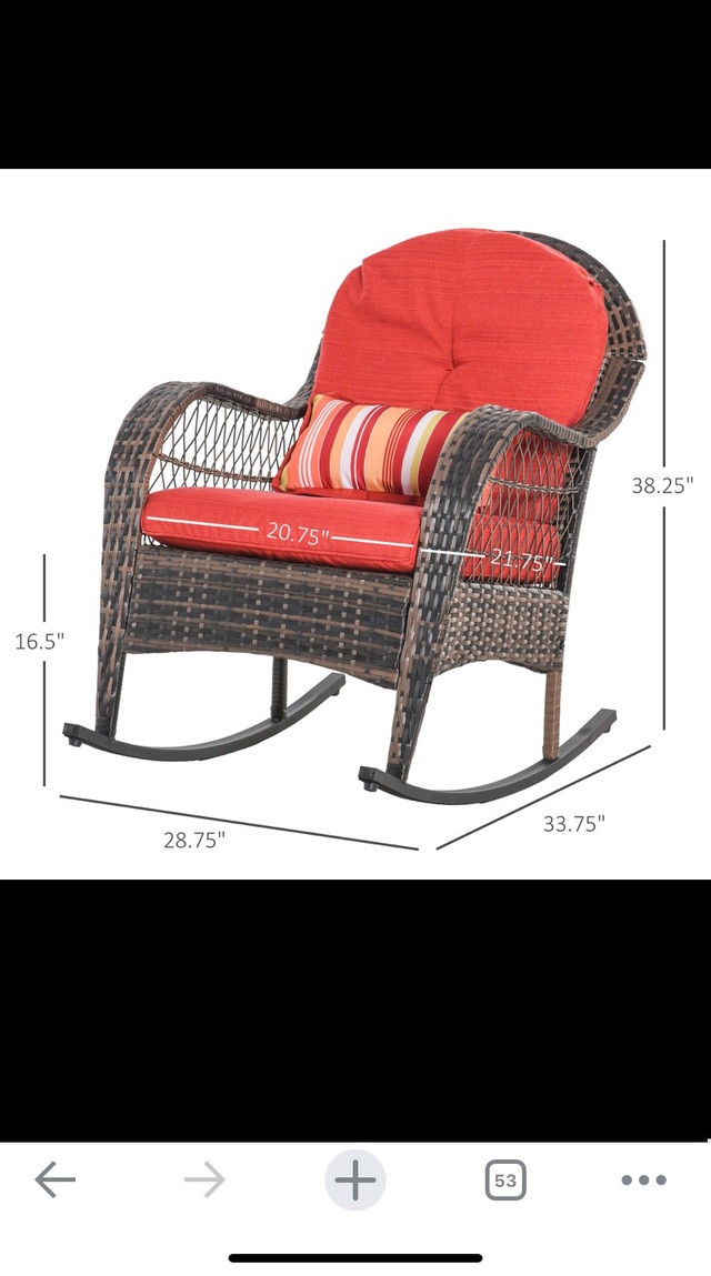 Rocking chair wicker  in Patio & Garden Furniture in City of Toronto