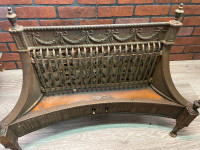 Antique cast iron electric fireplace heater insert